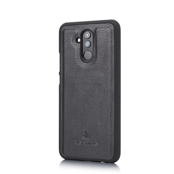 Huawei Mate 20 Lite DG.MING haljais nahkainen 2in1 lompakko suojakotelo näppäin lukolla - Musta Black