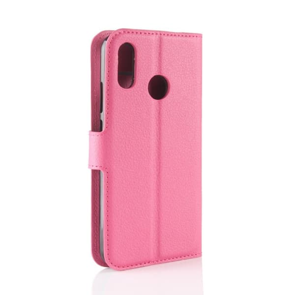 Huawei P20 Lite Etui laget av kunstlær og silikon – Rosa Pink