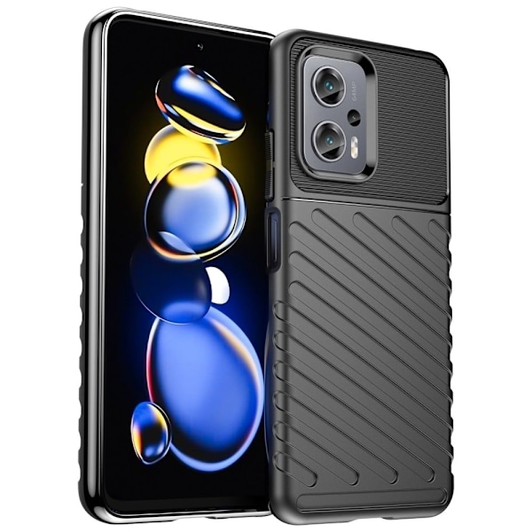 Thunder Xiaomi Poco X4 GT / Xiaomi Redmi Note 11T Pro Plus / Xiaomi Redmi Note 11T Pro skal - Svart Svart