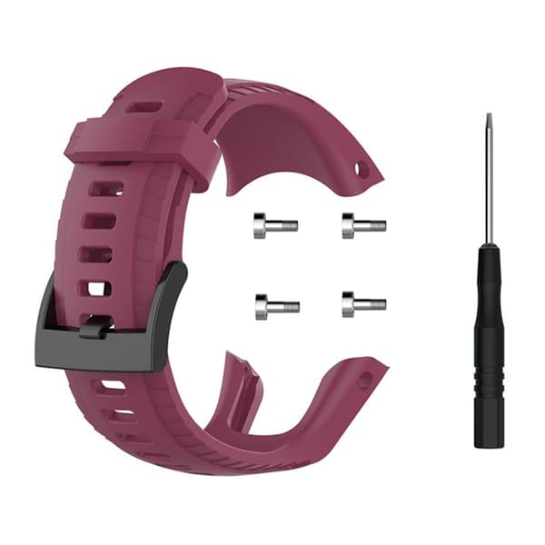 Suunto 5 classic klockarmband i silikon - Vinröd Röd