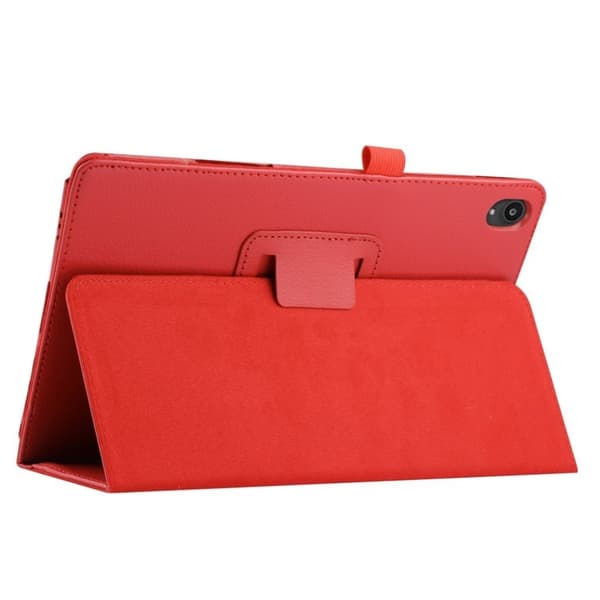 Lenovo Tab P11 litchi skinnveske med tekstur - Rød Red
