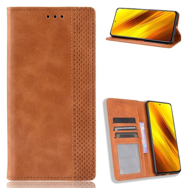 Bofink Vintage läder Xiaomi Poco X3 NFC fodral - Brun Brun
