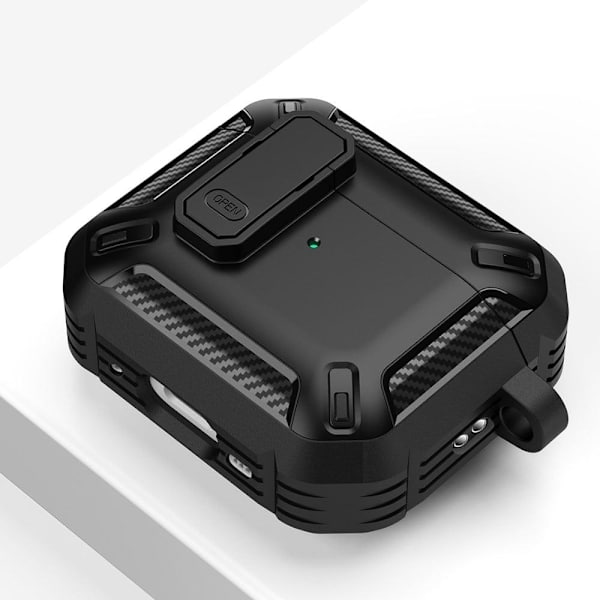 AirPods Pro 2 skyddsfodral med karbinhake - Grön Grön