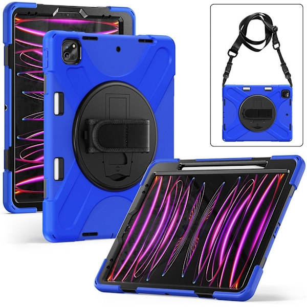 iPad Pro 12,9 tuuman (2018) X-Shape-kotelo - Sininen Blue
