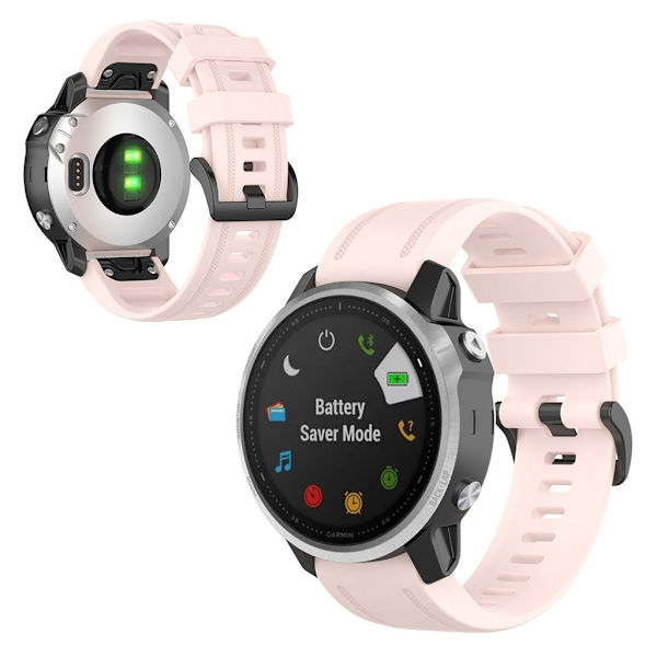 Garmin Fenix 6S hållbar klockarmband - Light rosa Rosa