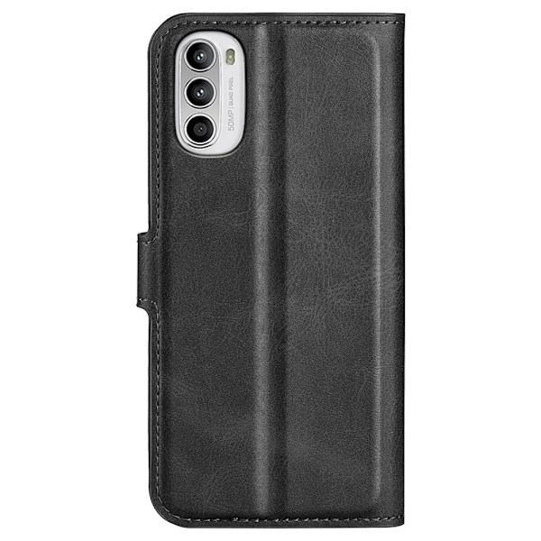Motorola Moto G52 / Motorola Moto G82 læderetui med pung - Sort Black