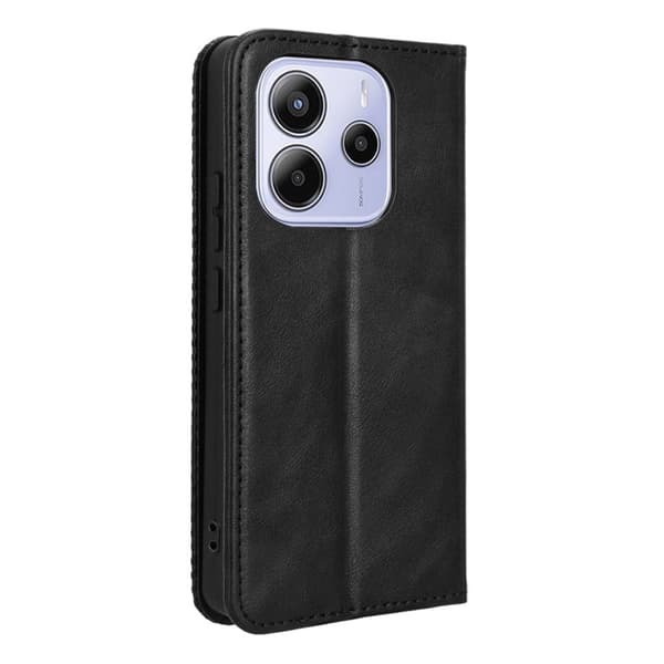 Bofink Vintage Xiaomi Redmi Note 14 5G nahkakotelo - Musta Black