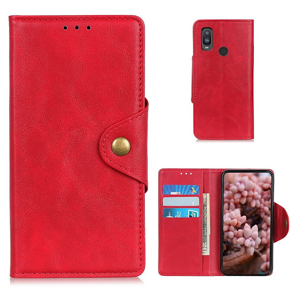 Alpha Alcatel 1L (2021) Flip etui - Rød Red