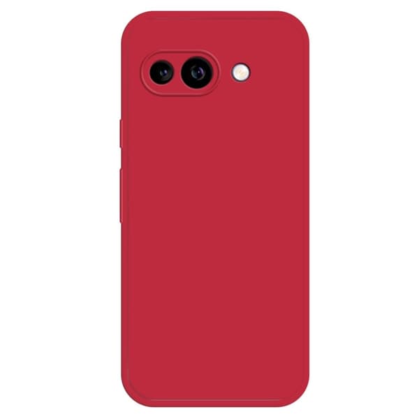 Google Pixel 9a Fleksibelt etui med lige kantbeskyttelse Telefoncover - Rød Red