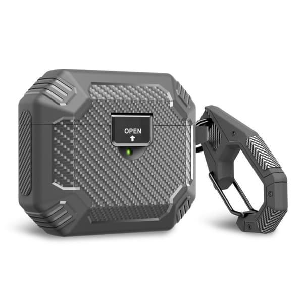 AirPods Pro 2-etui med karabinkrok - Grå Silver grey