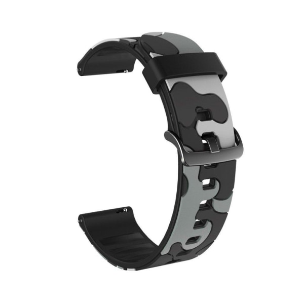 22 mm camouflage-urrem til Samsung-, Huawei- og Amazfit-ure - Sort Black