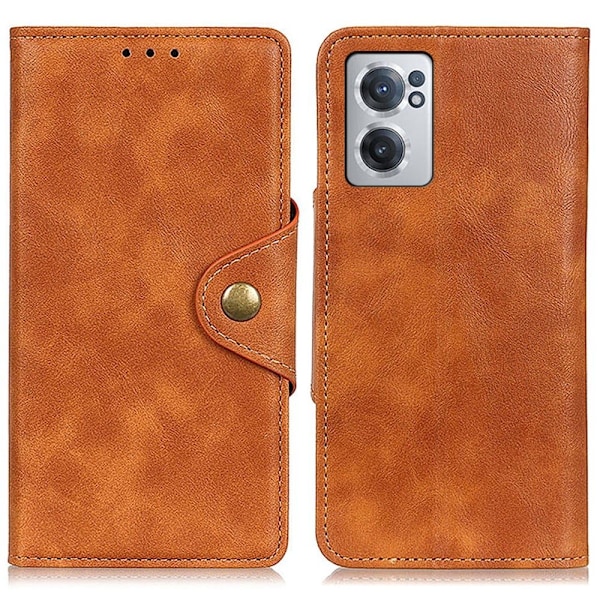 Alpha OnePlus Nord CE 2 5G læder flip etui - Brun Brown