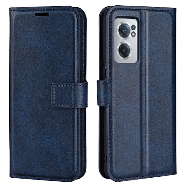 OnePlus Nord CE 2 5G læderetui med pung - Blå Blue