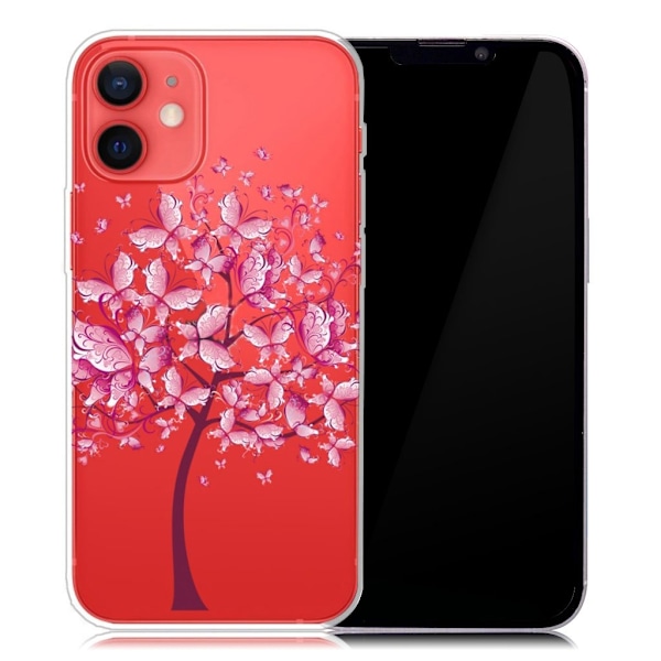 Deco iPhone 13 Mini skal - Rosa Blommor Rosa