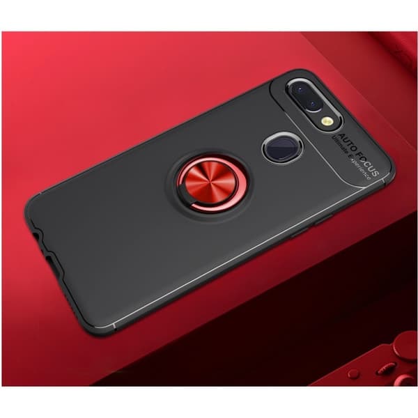 Xiaomi Mi 8 Lite Finger ring fodral - Svart / Röd Röd