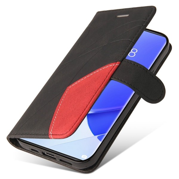 Tekstureret Huawei Nova 9 / Honor 50 læderetui med rem - Sort Black