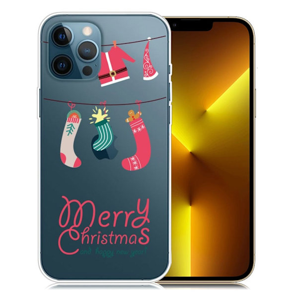 Juleveske til iPhone 13 Pro Max - Hengende Sokker Multicolor