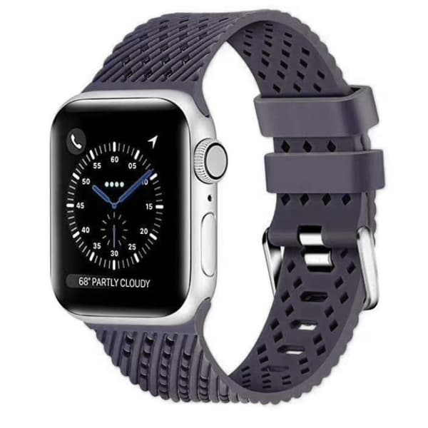 Apple Watch Series 5 40mm viileä silikoninen ranneke - Harmaa Silver grey
