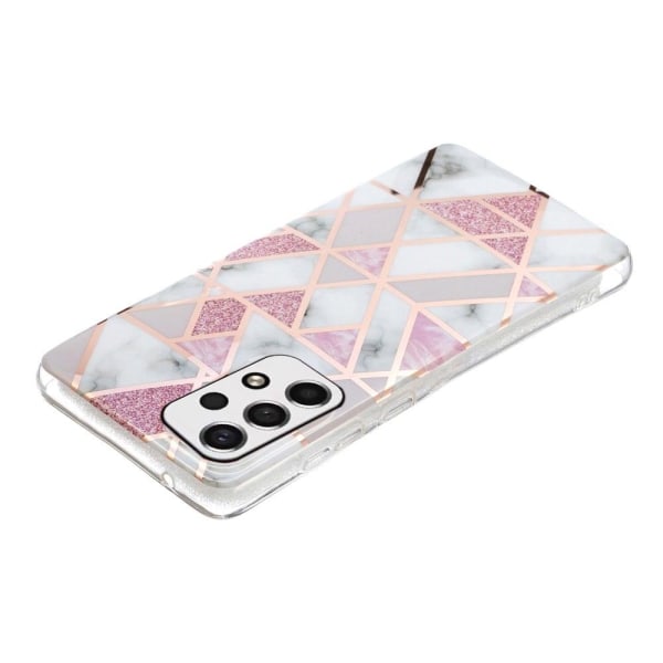 Marble Samsung Galaxy A33 5G Etui - Lyserød / Hvid Multicolor