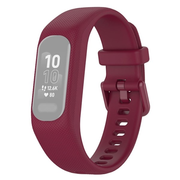Garmin Vivosmart 5 enkelt klockarmband i silikon - Vinröd Röd