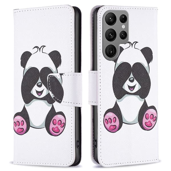 Wonderland Samsung Galaxy S24 Ultra flip etui - Panda White