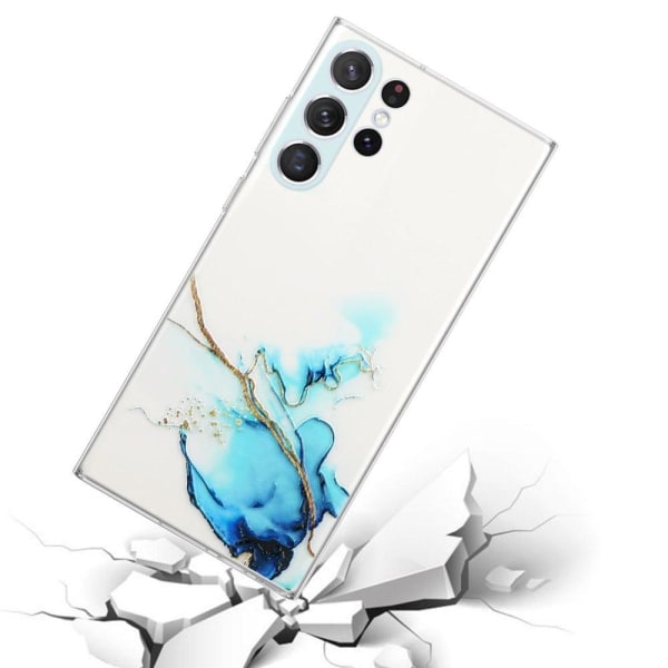 Marble Samsung Galaxy S23 Ultra Suojakotelo - Sininen Blue
