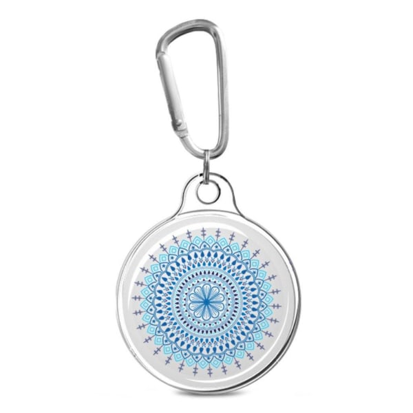 AirTags unique pattern cover with key ring - Blue Mandala Blue