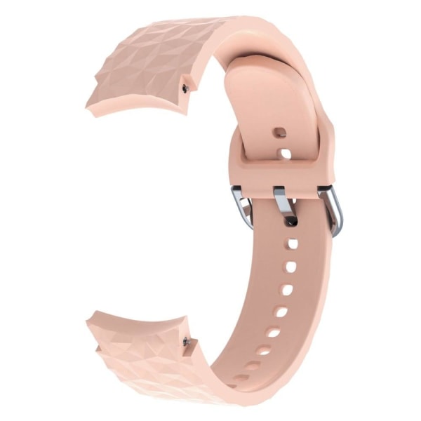 Samsung Galaxy Watch 5 / 5 Pro / 4 rhombus-tyylinen silikoninen ranneke - Pinkki Pink