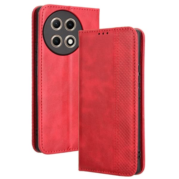 Bofink Vintage Tecno Camon 30S læderetui - Rød Red