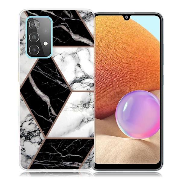 Marble Samsung Galaxy A32 Etui - Grå / Svart / Hvit Multicolor
