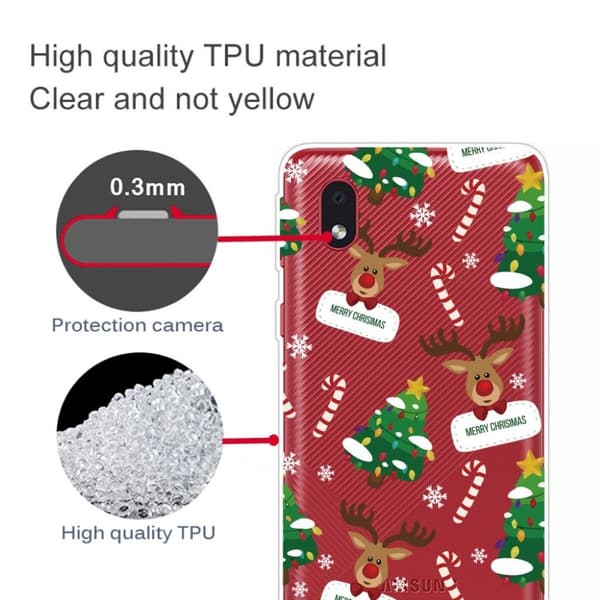 Christmas Samsung Galaxy A01 Core fodral - älg och träd multifärg