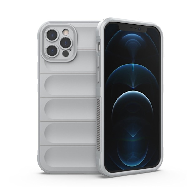 Blødt grebsformet cover til iPhone 12 Pro - Lysegråt Silver grey