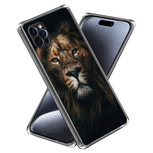 Deco iPhone 15 Pro skal - Lejon Brun