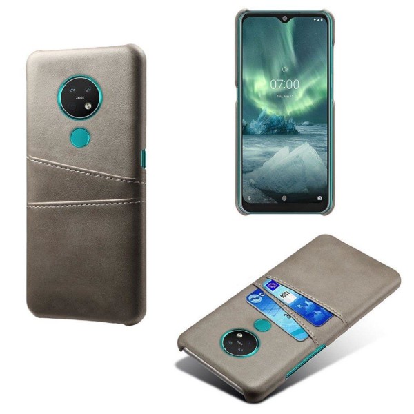 Dual Card case - Nokia 7.2 / 6.2 - Grey Silver grey