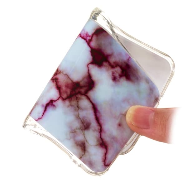 Marble Samsung Galaxy A03s Etui - Rød Multicolor