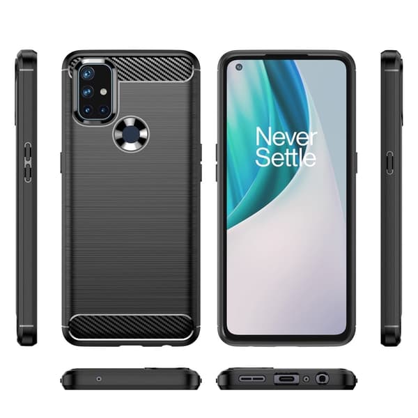 Carbon Flex Etui OnePlus Nord N10 5G - Sort Black