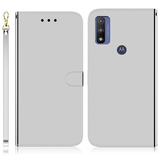 Mirror Motorola G Pure flip case - Hopea Silver grey