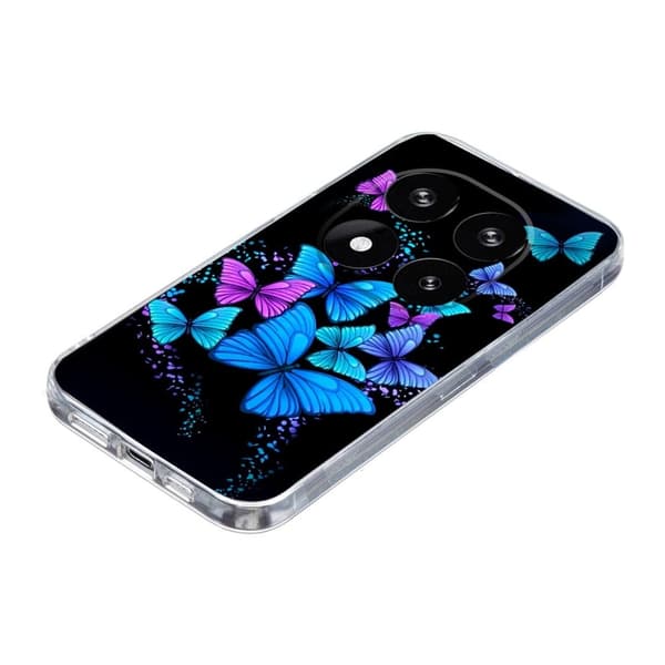 Vibe Xiaomi Redmi Note 14 Pro Plus 5G cover - Farverige Sommerfugle Blue