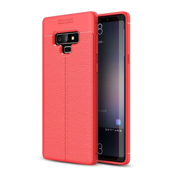 Samsung Galaxy Note9 beskyttelsesetui i silikone med smuk Litchi tekstur - Rød Red