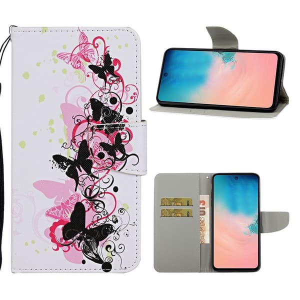 Wonderland Samsung Galaxy Note 20 flip kuoret - Perhoset Multicolor