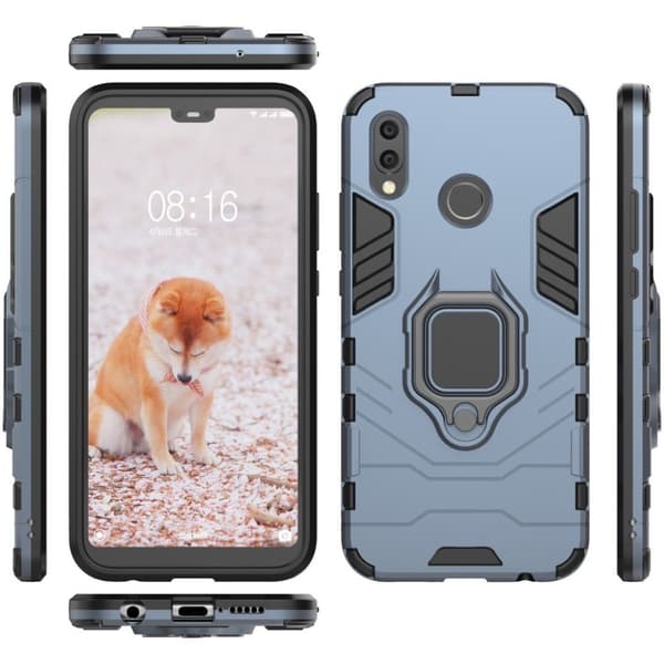 Huawei P20 Lite beskyttelses deksel av hybrid materiale - grå Silver grey