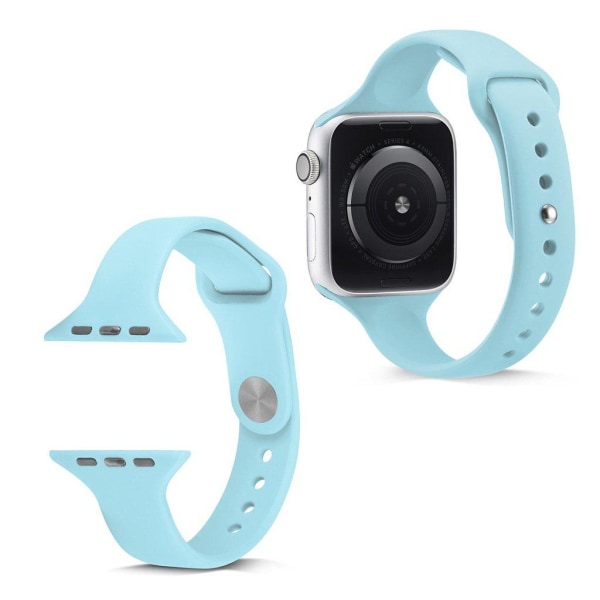 Apple Watch Series 5 40mm kapea silikoninen kellonauha - Vauvasininen Blue