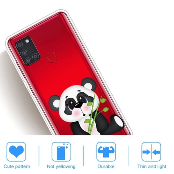 Deco Samsung Galaxy A21s kotelot - Panda Pitelee Bambua White