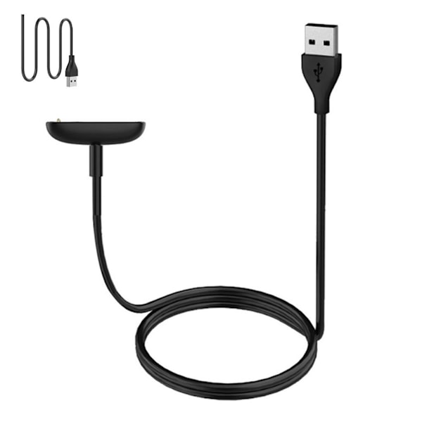 1m Fitbit Luxe USB-laddningskabel Svart