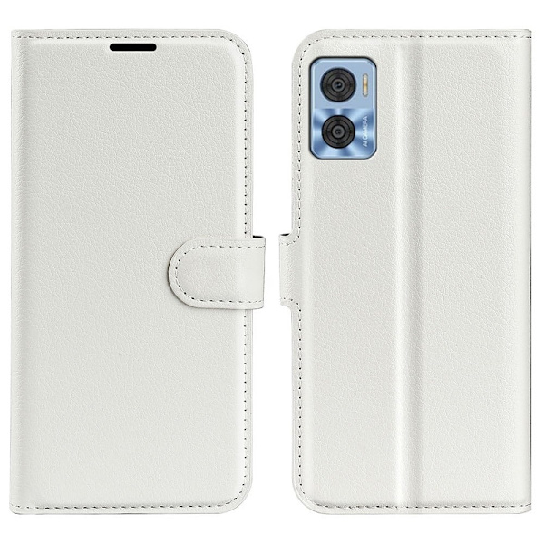 Classic Motorola Moto E22 Flippetui - Hvit White