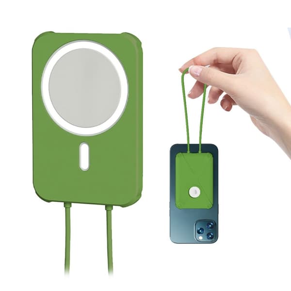 Apple MagSafe Charger silikone cover i rustningsstil - Mørkegrøn Green