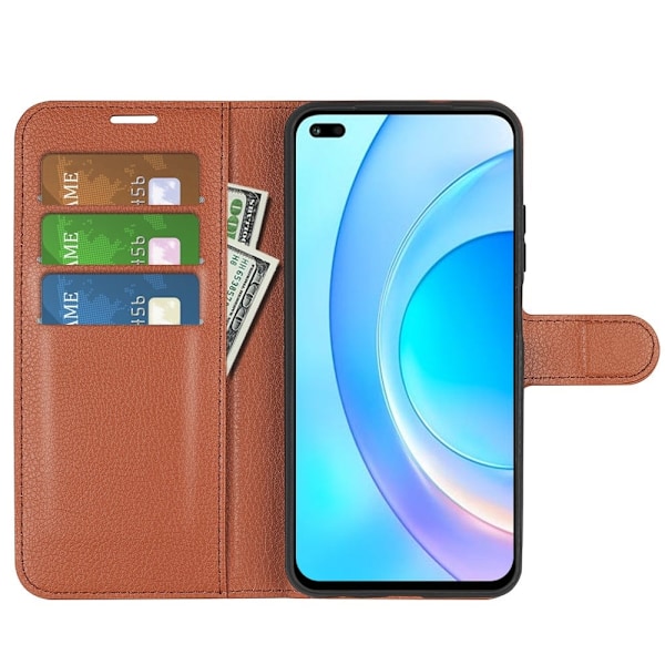 Klassisk Honor 50 Lite / Huawei Nova 8i Flip Etui - Brun Brown