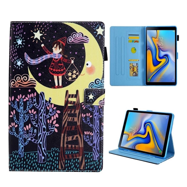 Samsung Galaxy Tab S5e mønstret og flervinklet lædercover - barn plukker stjerne Multicolor