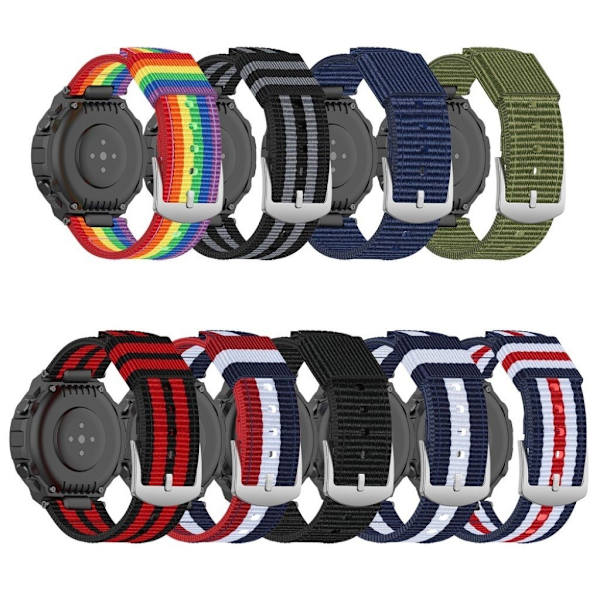 Amazfit T-Rex nylonvævet urrem - Sort / Rød / Sort / Rød / Sort Red