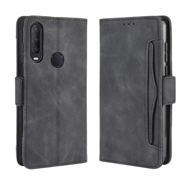 Moderni Nahkalaukku For Alcatel 1se (2020) - Musta Black